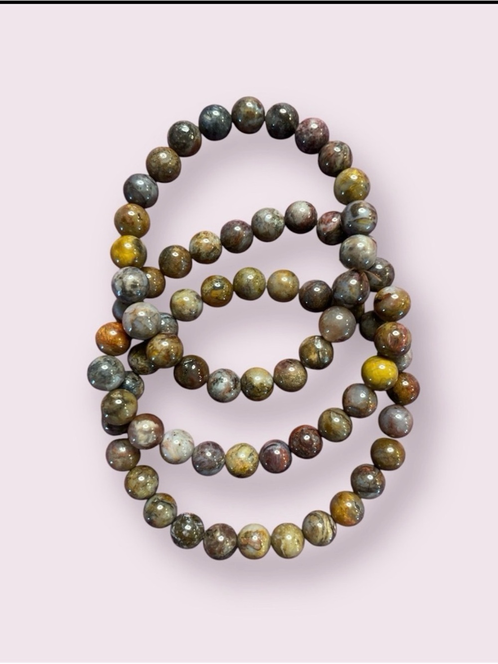 Mamaste Club Multicolored Earthtone Bead Bracelet - Natural Stone